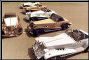 These six Series I Clenets show off some owner-chosen color schemes from the unlimited color choices offered.
