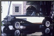 The color scheme of this 1987 Series II Cabriolet is black with magnolia insert and magnolia interior with black piping.