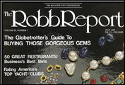 <em>The Robb Report</em>&acute;s "We Address Success" ad campaign features Alfred DiMora with a Clenet in July 1985.