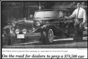 The Rochester <em>Times-Union</em> reports on the DiMoras&acute; visit home during the Clenet cross-country tour in 1985.
