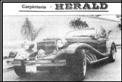 <em>Carpinteria Herald</em> shows off Alfred DiMora&acute;s latest design, the Clenet Series IV Sportster in May 1987.
